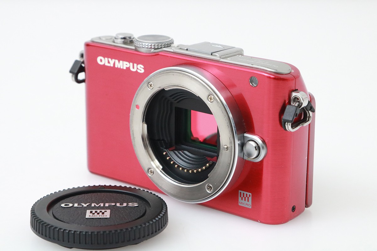 OLYMPUS E-PL3 ミラーレスカメラ レッド ジャンク OLYMPUS E-PL3