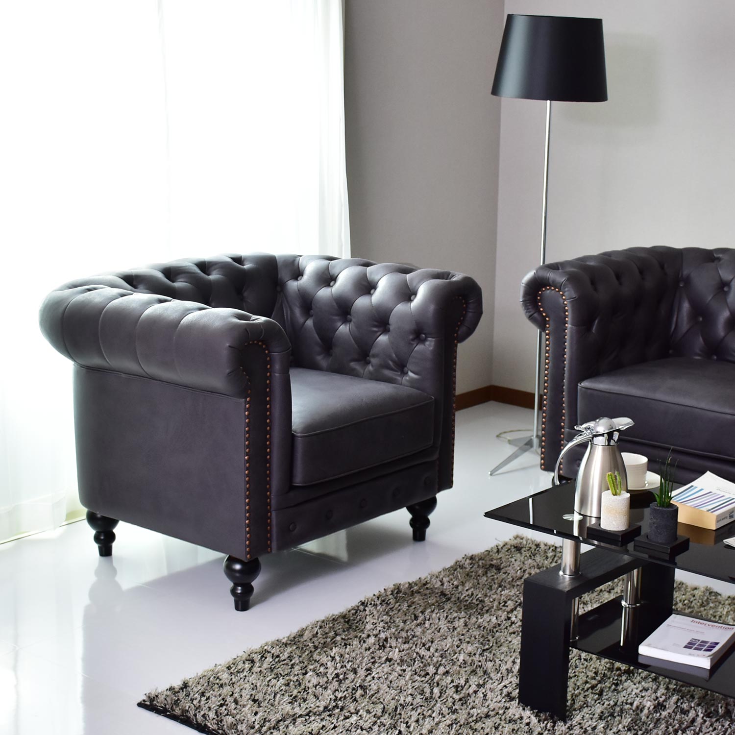 DORIS 1人掛けソファ チェスターフィールド Cusianaa クシャナ DORIS 1