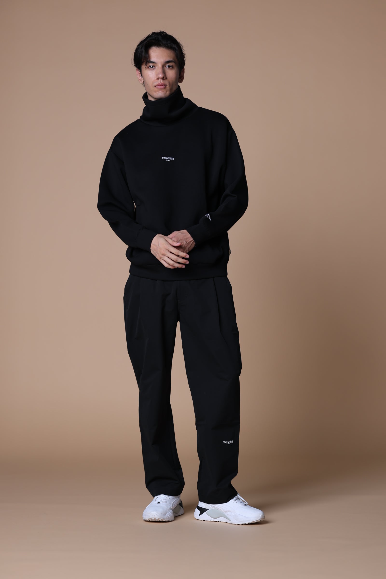 BASIC NECK WARM SWEATSHIRT – renoma golf