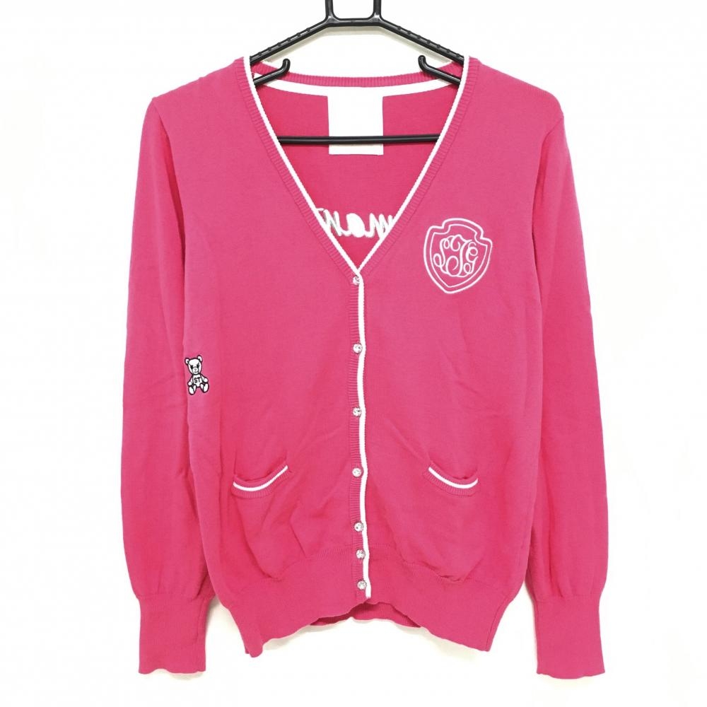パーリーゲイツ ピンク カシミヤ セーター 0サイズS カーディガン
