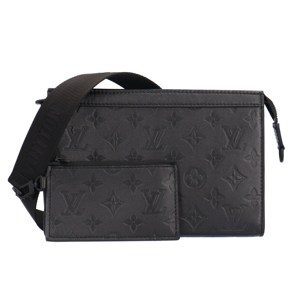 Louis Vuitton Gaston Wearable Wallet Shoulder Bag Leather Black