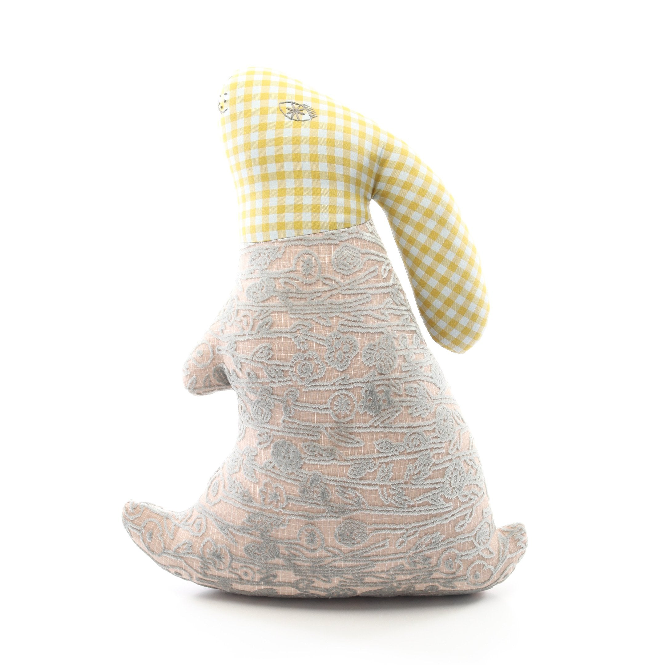 クッション うさぎ インテリア キャンバス ベージュ イエロー マルチ