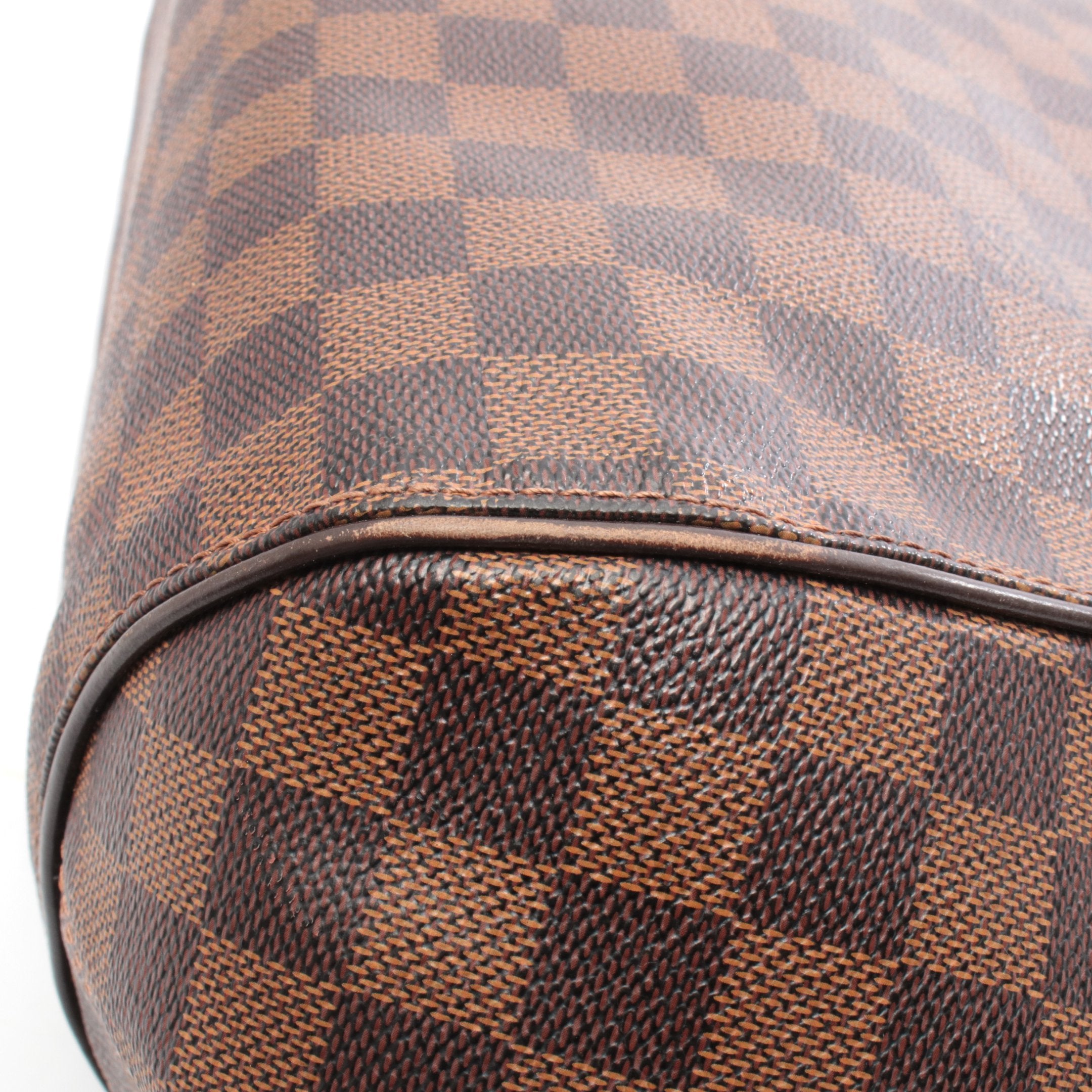 システィナGM ダミエエベヌ ハンドバッグ PVC レザー ブラウン ルイ