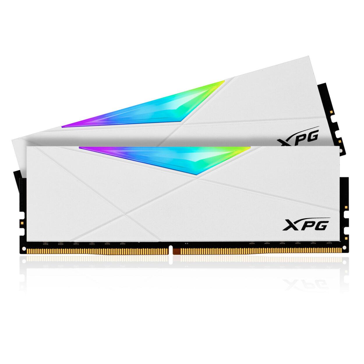 XPG SPECTRIX D50 32GB (2×16GB) DDR4 3600MHz RGB Ram - White - Red