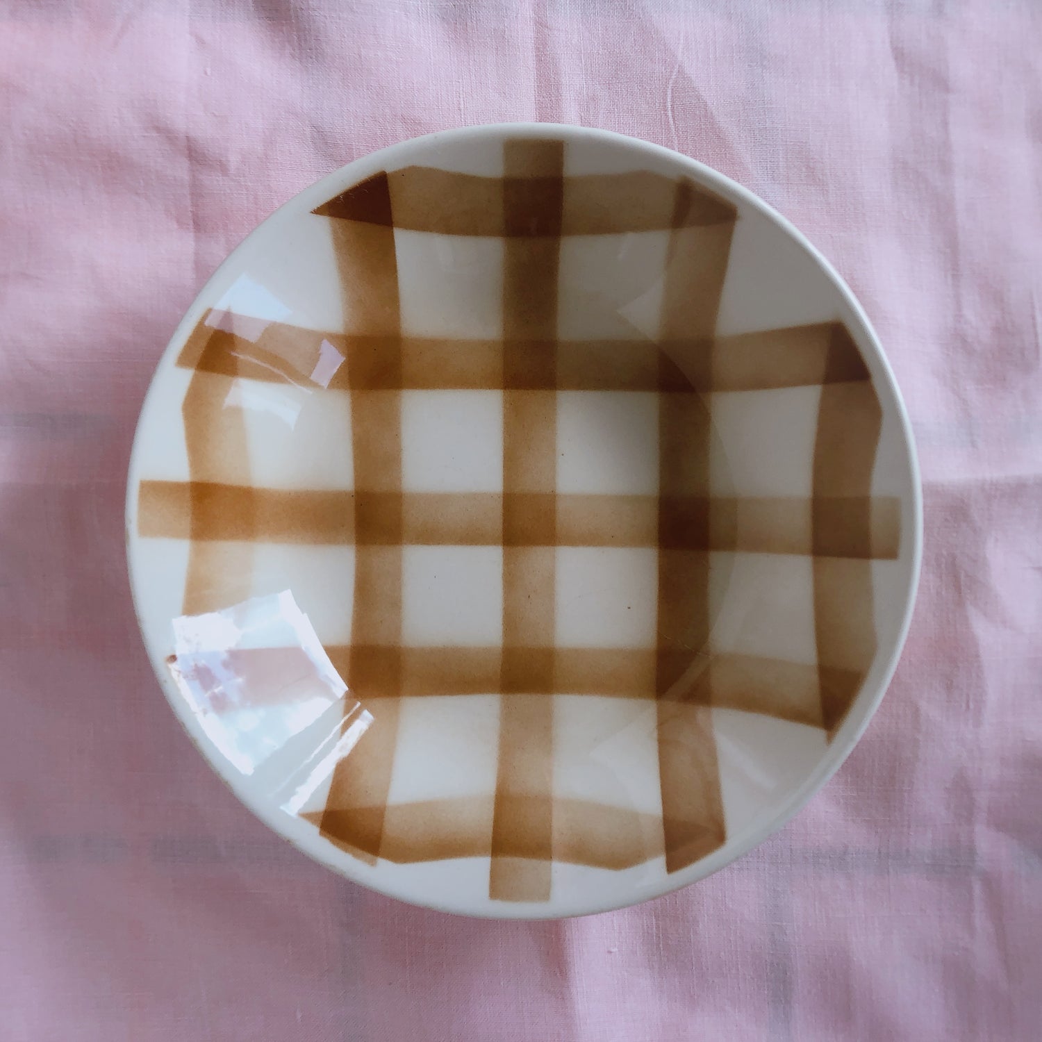 ムーランデルー Moulin des Loups チェック柄 キャロットプレート B