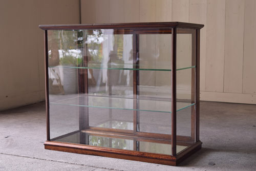 英国アンティーク ガラスのショーケース 引き取り限定 英国