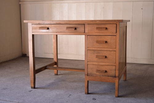 アンティーク ナラ材無垢 片袖机 | REFACTORY antiques