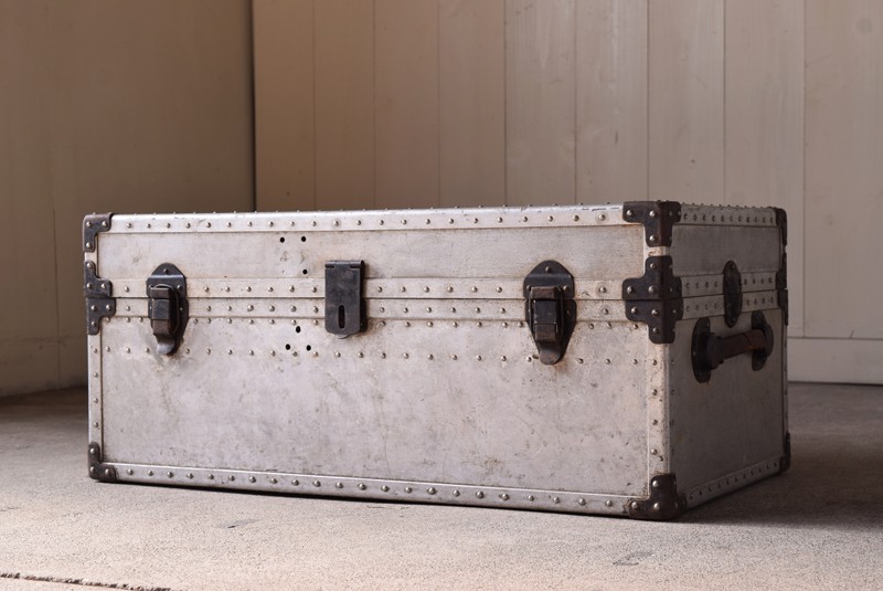アンティーク ジュラルミン製 大型 船トランク ② | REFACTORY antiques