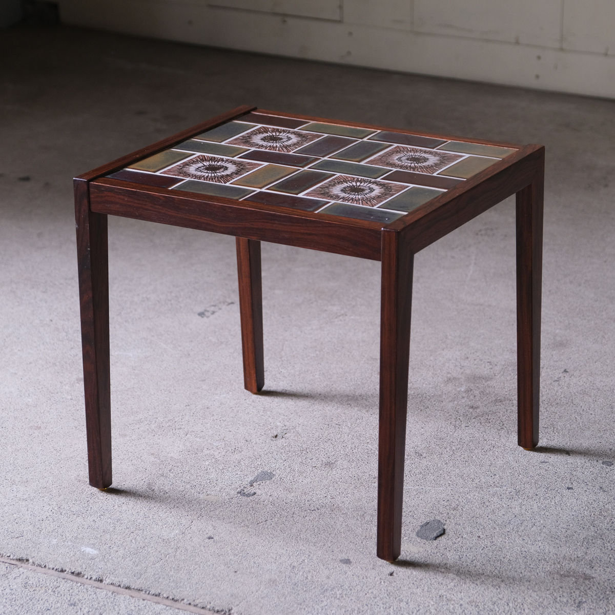 1623 デンマーク製 ヴィンテージ ローズウッド タイルトップ サイド