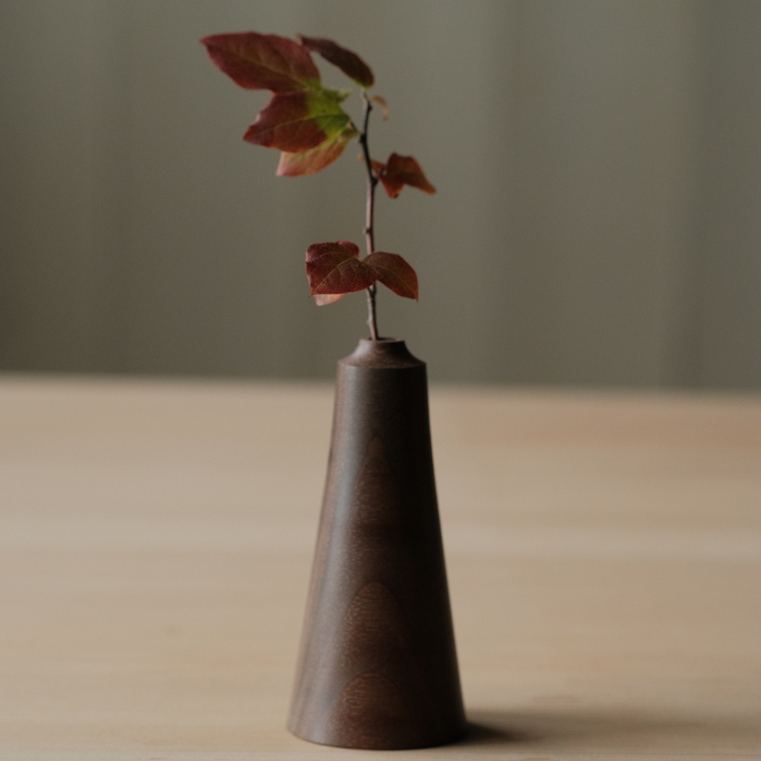 19 木製 轆轤挽きの一輪挿し フラワーベース 小 | REFACTORY antiques