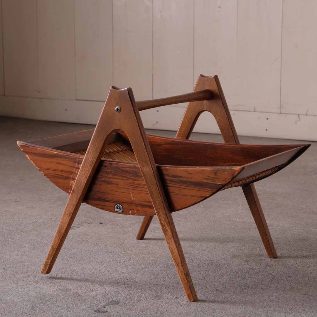 オールドマルニ バンブー×木のマガジンラック | REFACTORY antiques