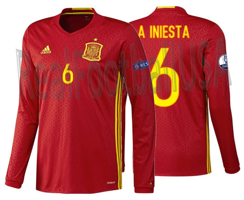 ADIDAS ANDRES INIESTA SPAIN HOME JERSEY FIFA WORLD CUP 2018