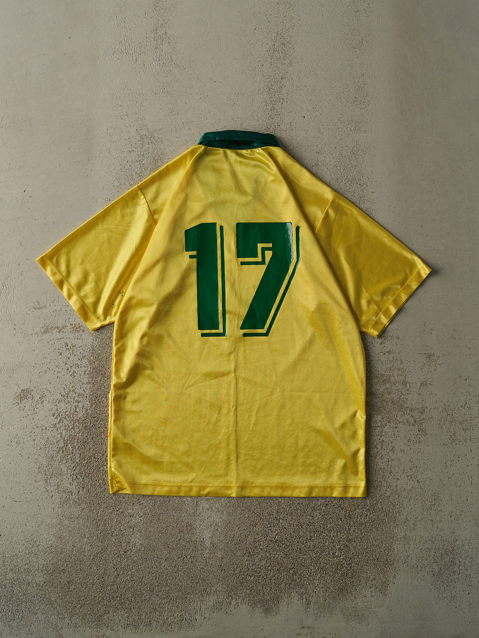 Vintage 90s RARE Yellow Umbro Brazil #17 Soccer Jersey (L/XL