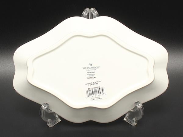 美品 WEDGWOOD ダイヤディッシュ 皿 22cm インタグリオ プラチナ