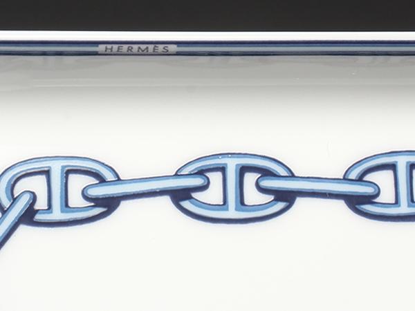 美品 HERMES スクエアプレート 皿 16cm シェーヌダンクル エルメス
