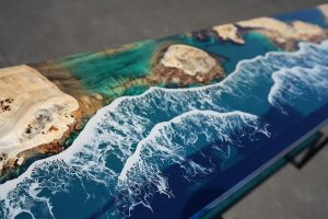 海のように美しいOceanレジンカウンター | レジンテーブル専門店 RESIN