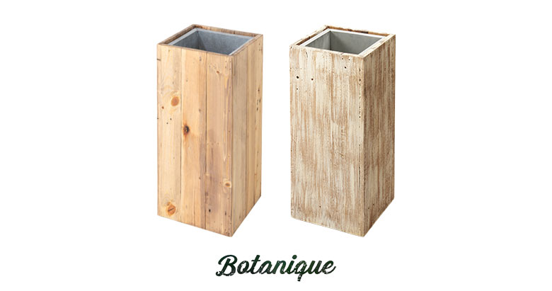 傘立て スリム角型 古木風仕上げ 木製 幅24.5cm Botanique ボタニーク