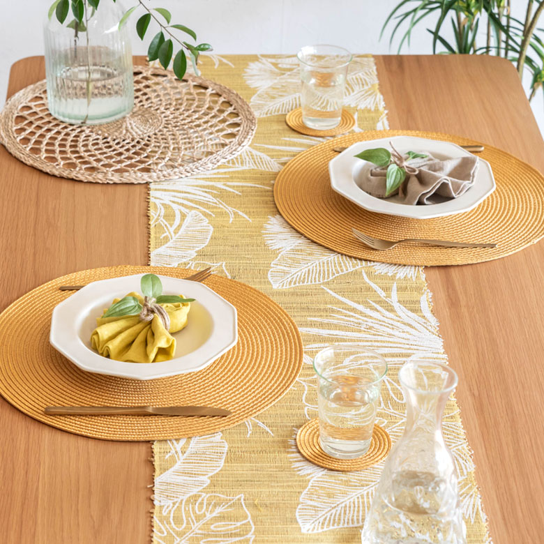 ランチョンマット ラウンド 1枚 プレース プレイス マット W 38cm D