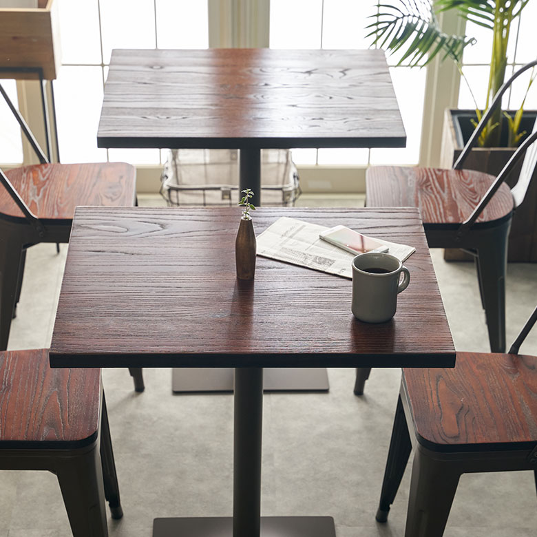 テーブルセット カフェテーブルセット 3点 チェア 2脚 長方形 木製