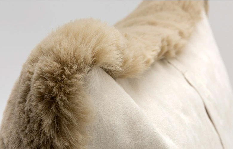 クッションカバー クッション 約45×45cm フェイクファー フェイク