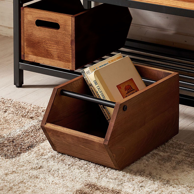 ウッドコンテナボックスS 引き出し 木 木製 スタッキング オイル仕上げ