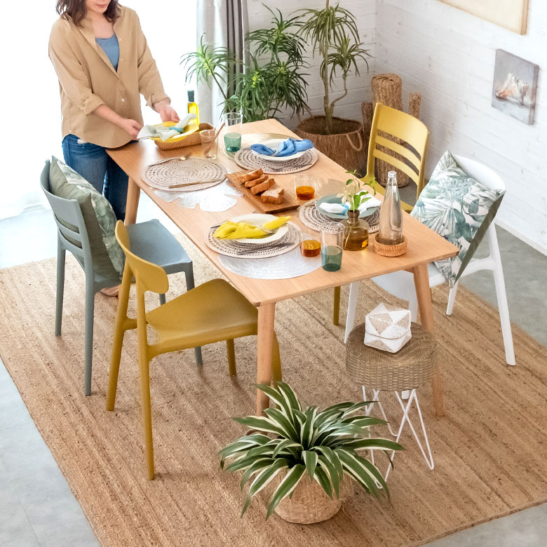 4脚セット】 ダイニングチェア PP プラスチック W 52 D 52.5 H 81