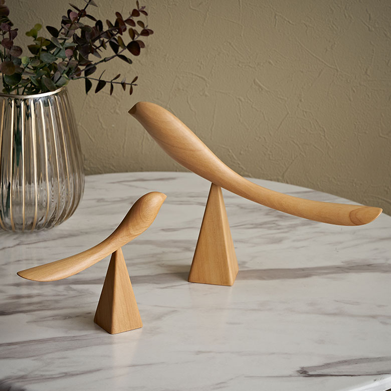 靴べら シューホーン 小鳥 子鳥 木製 天然木 ウッド 鉄刀木 タガヤサン