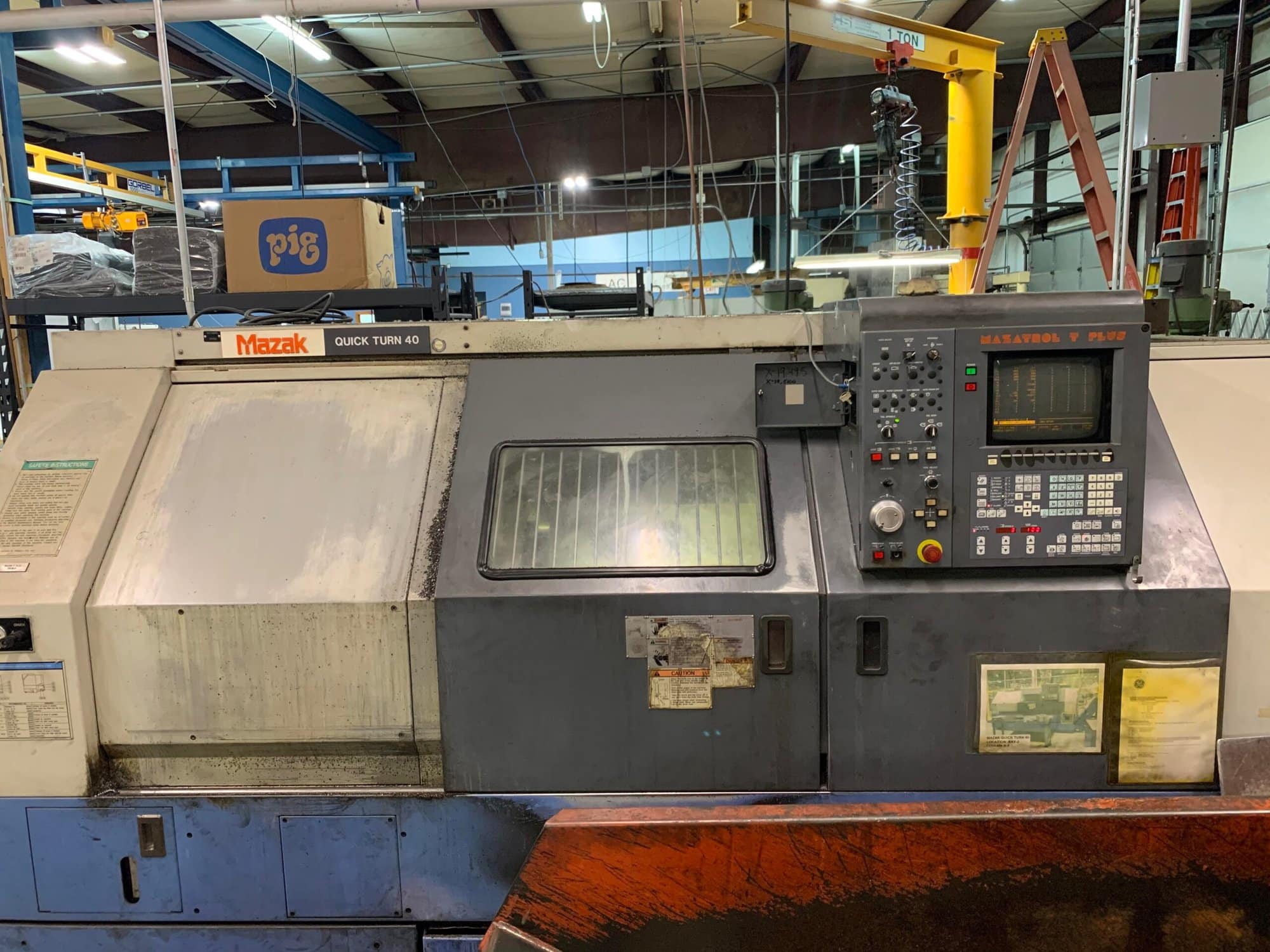 Mazak QTN-40 CNC Lathe, 1998 - Tailstock, Tooling Included