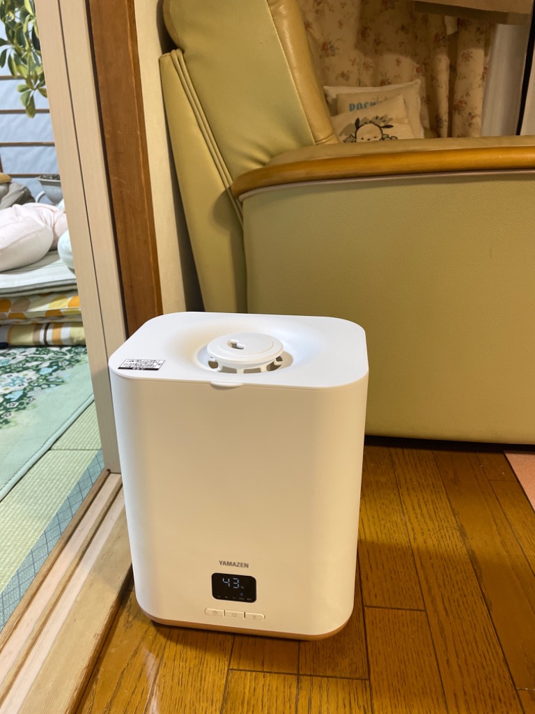 加湿器 スチームファン式加湿器 上部給水 360度ノズル タンク容量 4L
