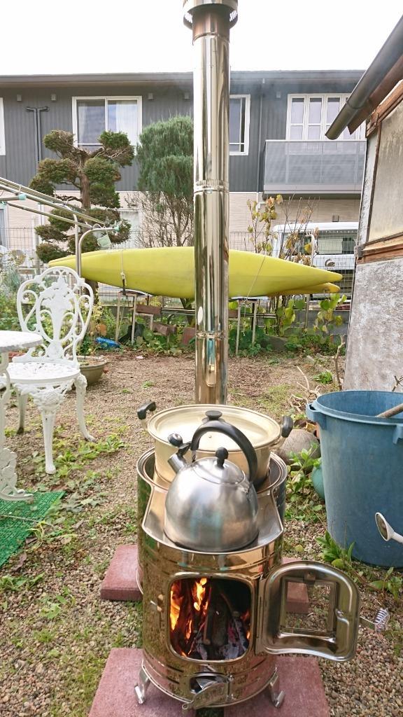 ホンマ製作所 薪ストーブ キャンプ ステンレス 時計1型薪ストーブ