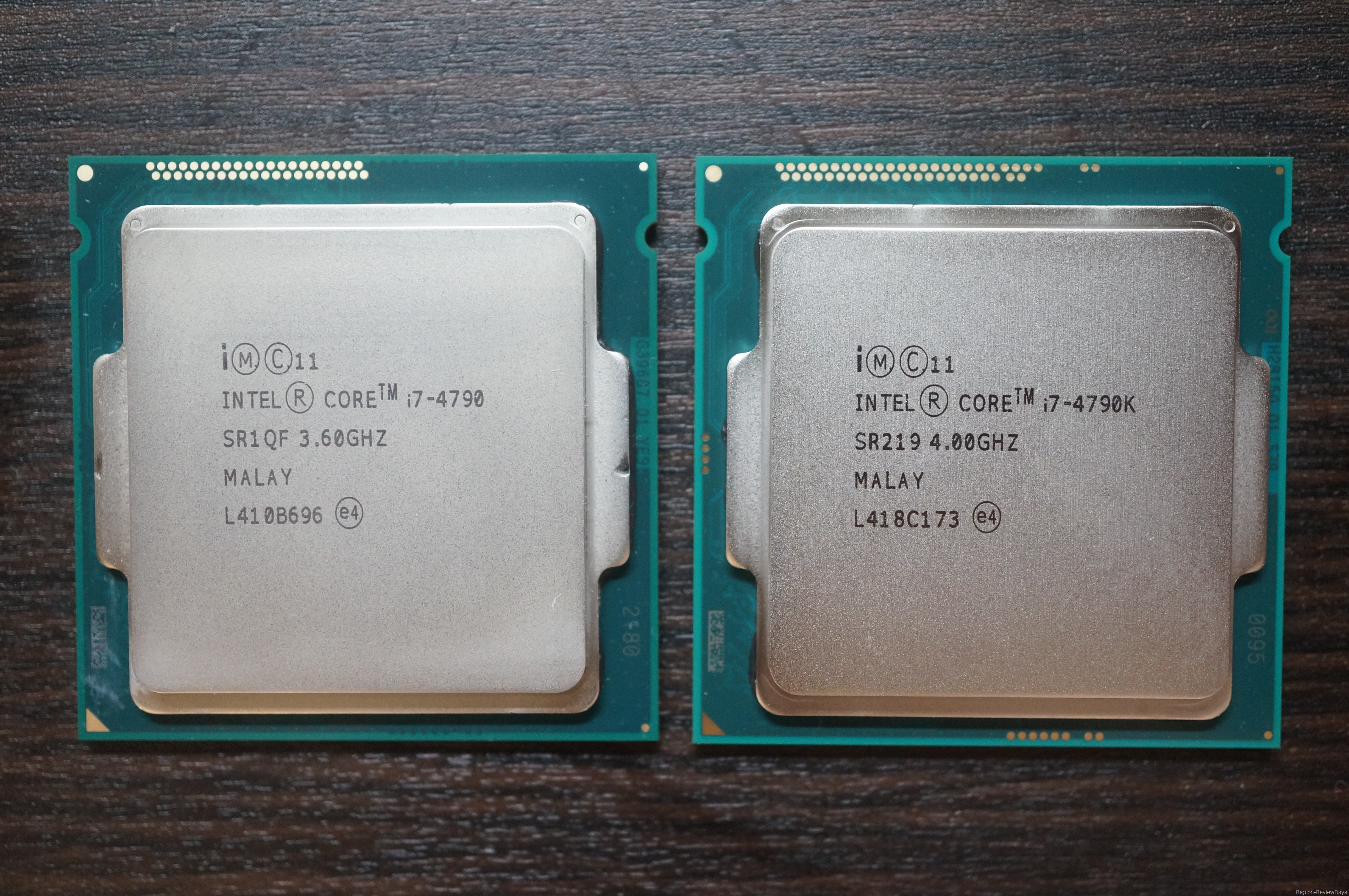 Intel Core i7-4790Kとi7-4790の外観を比較する #Intel #CPU #Haswell