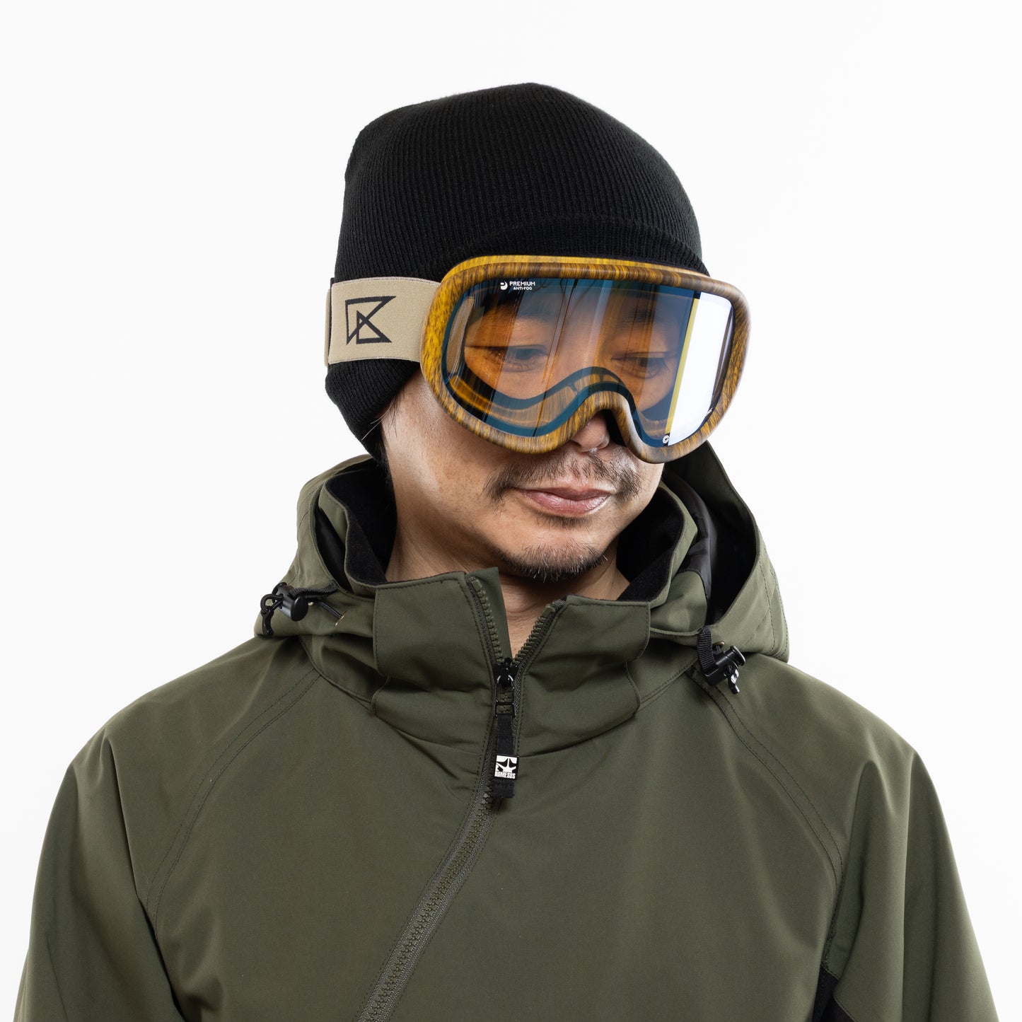 スノーボードゴーグル | SUPER LIGHT FRAME Matte 山吹 Wood – REVOLT