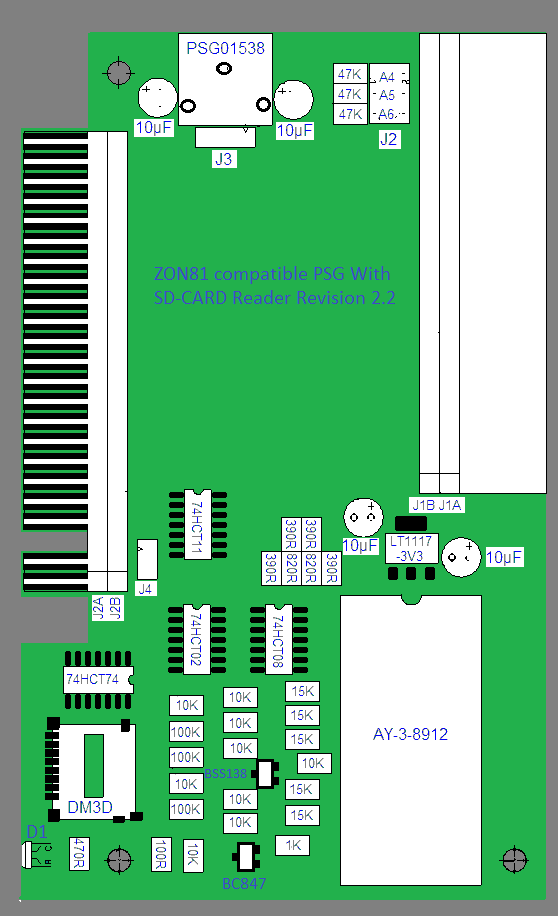 Zon ZX-81 Programmable Sound Generator expansion for ZX81PLUS35