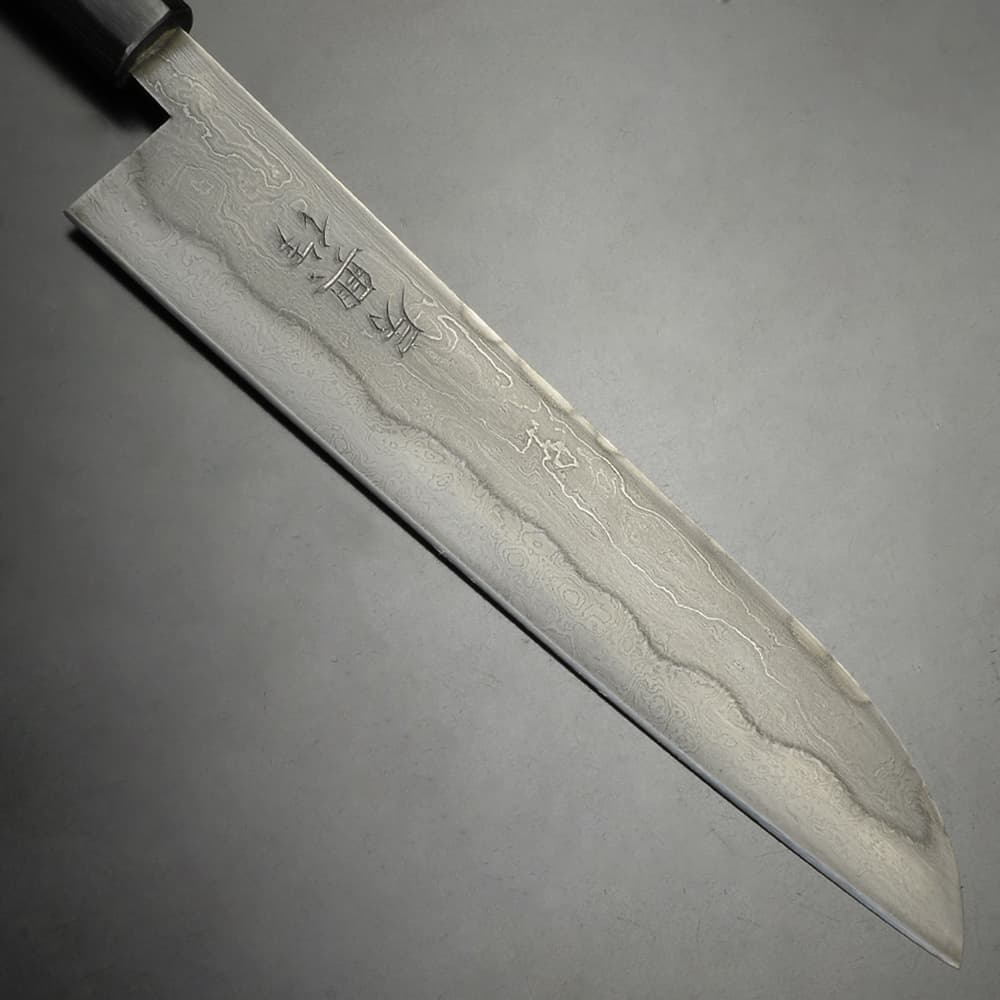 興梠房興日本刀鍛錬場 カスタムナイフ 三徳包丁 玉鋼製 折り返し鍛錬7