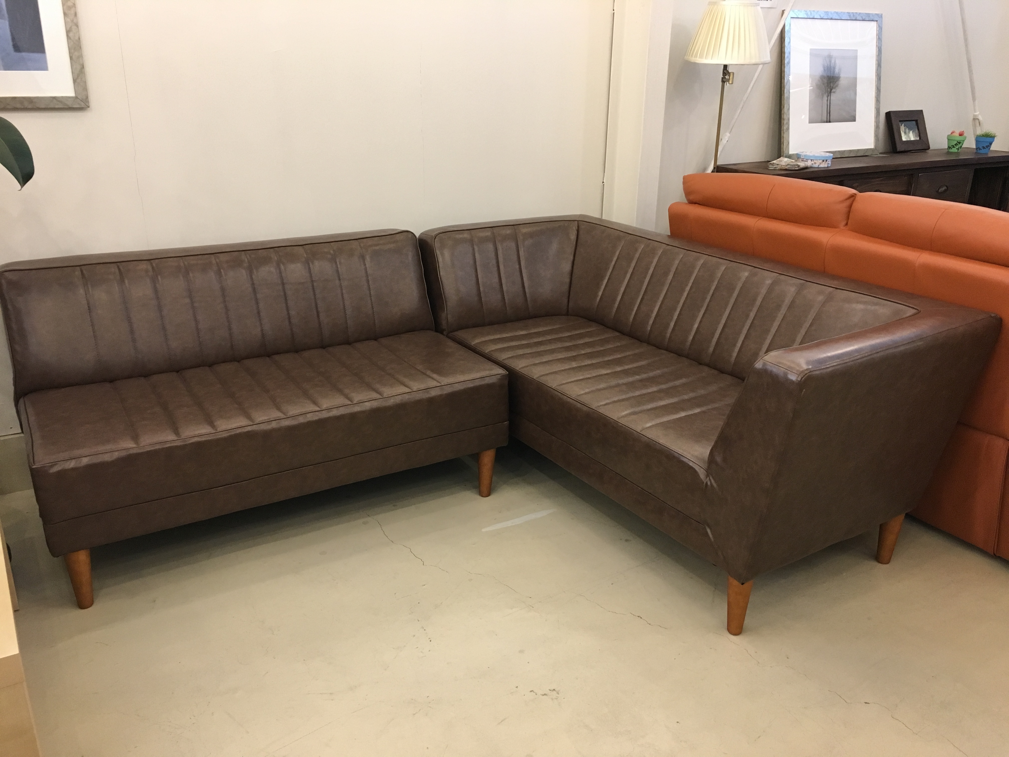 ソファ／コーナーソファ／ニコアンド／nikoand／ダークブラウン