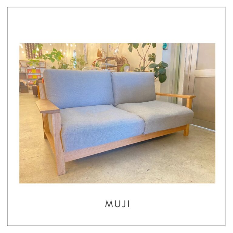 MUJI／無印良品／ソファ／2.5シーター／木製フレーム／グレー | 宇都宮