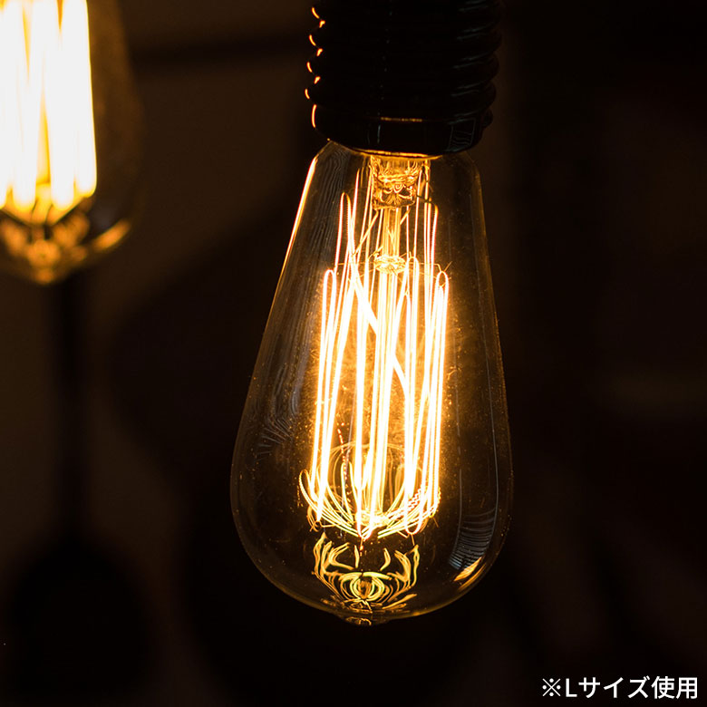 エジソン電球 Sサイズ Lサイズ E26 60W 裸電球 白熱球 ランプ 照明