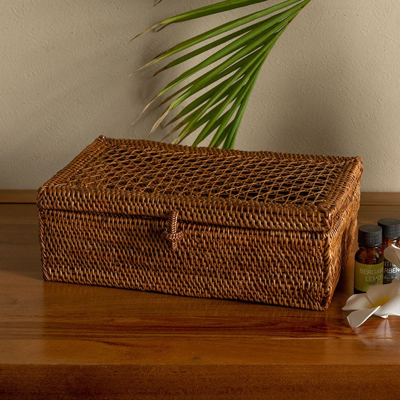 蓋がメッシュになったアタ製小物入れケース[10313]【小物入れ 収納