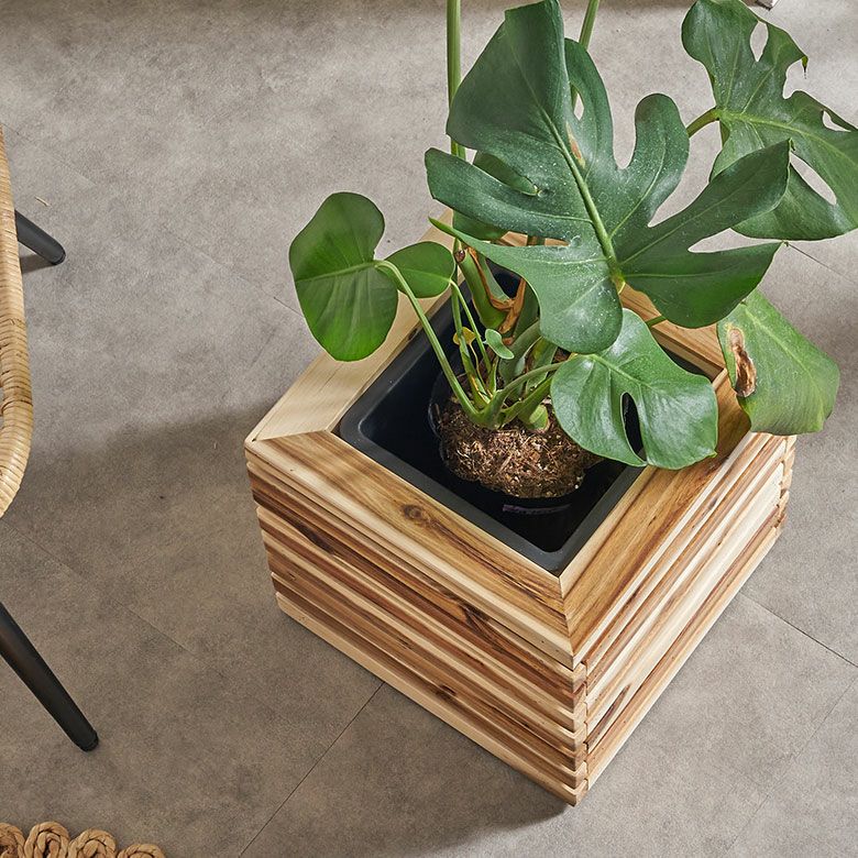 プランターカバー プランターボックス 木製 ウッド 天然木 アカシア S