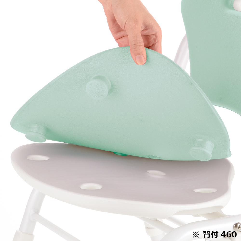 やわらかシャワーチェア クレオ折りたたみ(防カビプラス) 肘掛付460