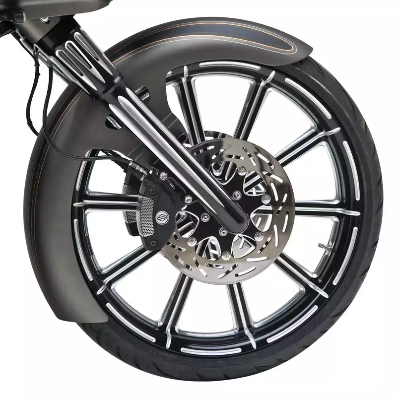 Arlen Ness Deep Cut® Fork Boots - Black - RickRak