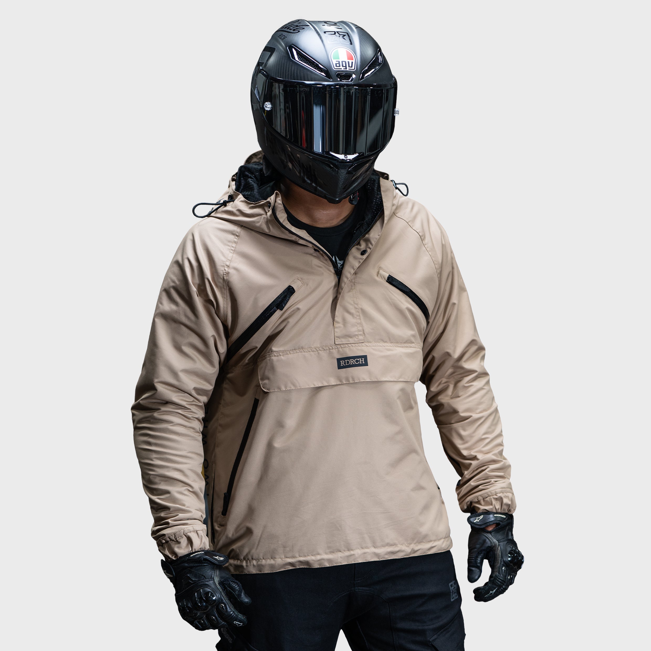 Concord™ Armoured Anorak Motorcycle Jacket {The Message V2/Stone}
