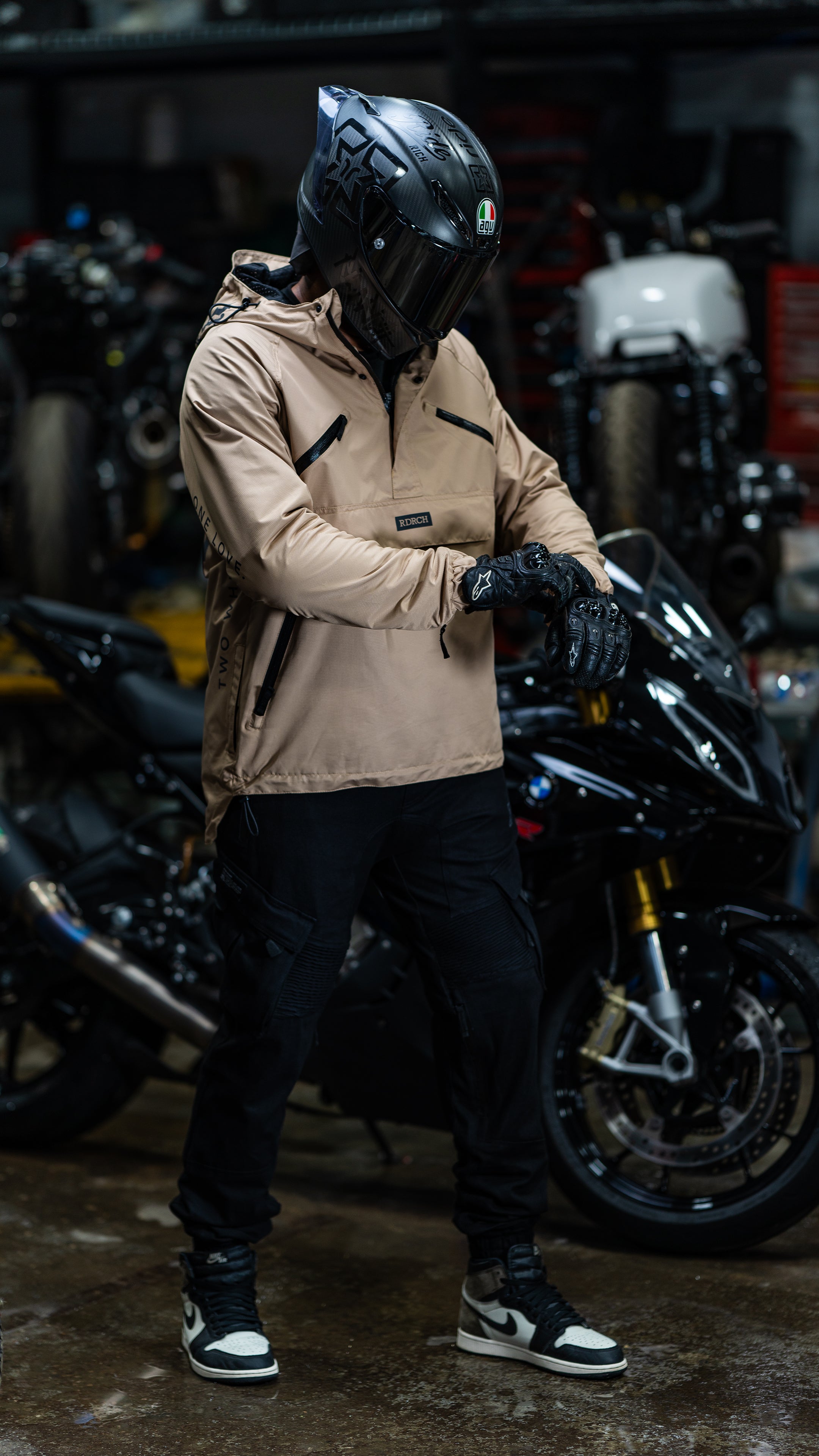 Concord™ Armoured Anorak Motorcycle Jacket {The Message V2/Stone}