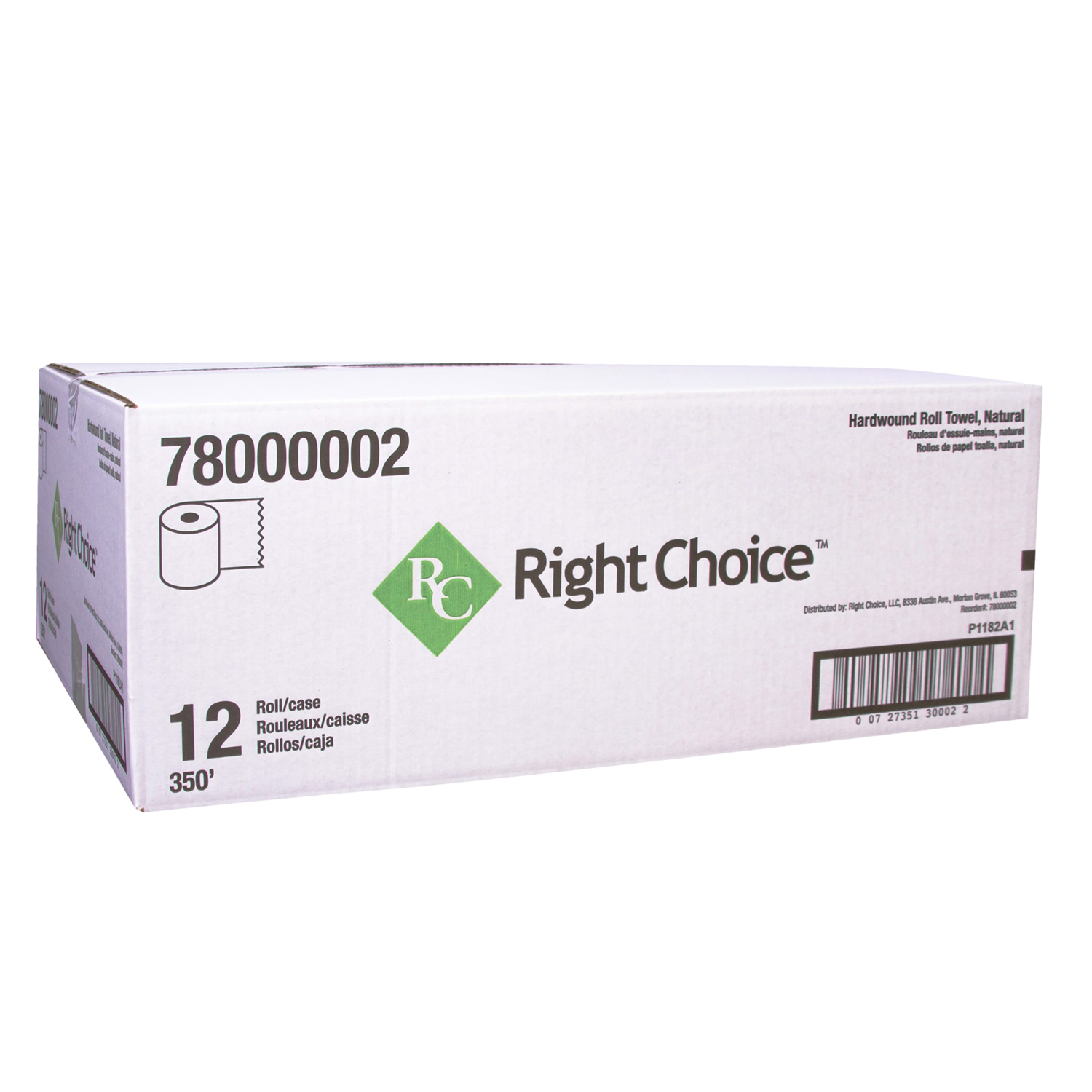 Right Choice® Natural Hardwound Roll Towel 350′ – Right Choice Brands