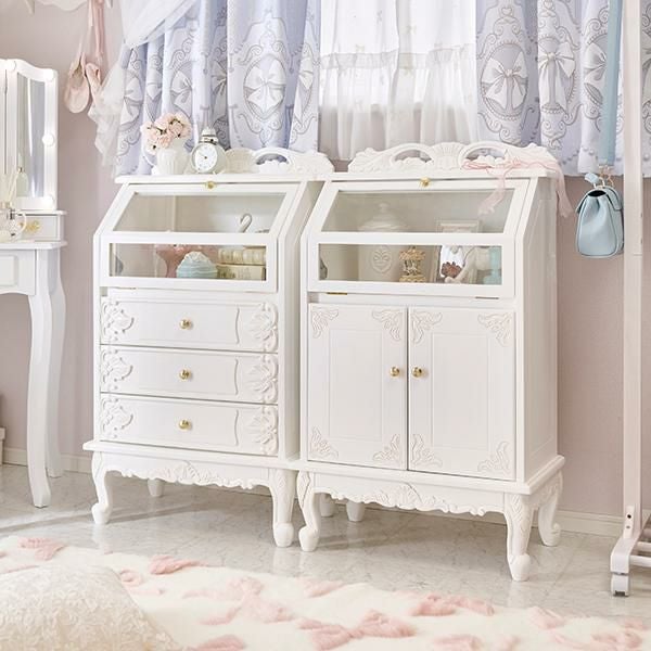 直送】アンティーク風ディスプレイキャビネット/Noble(ノーブル