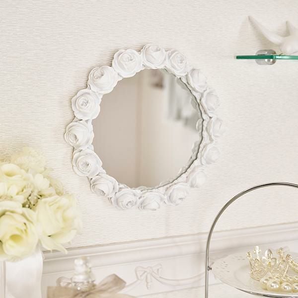 ウォールミラー(ローズ）【ラッピング対応可能】｜かわいいお姫様