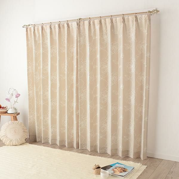 定価9.5万シンコールジャガード花柄カーテン 定価9.5万シンコール