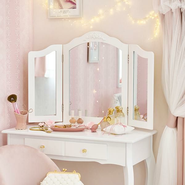 新入荷 マニーローズミラー 薔薇のステンシルが可愛い鏡 ベルカステル