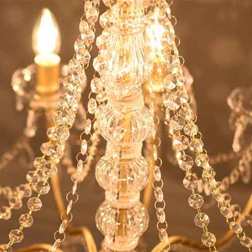 シャンデリア LED 12灯 ゴールド 引掛シーリング取付 アンティーク