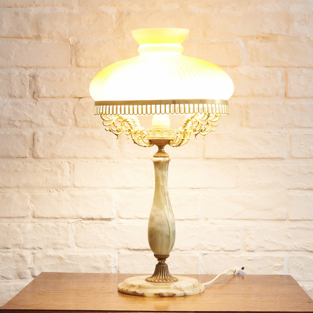 イタリア製クラシック オニキス テーブルランプ｜rocca rocca